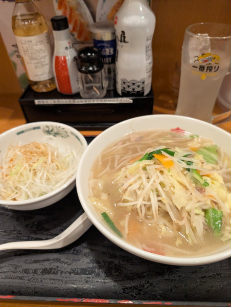 「タワーねぎタンメン」@熱烈中華食堂 日高屋 大宮すずらん通店の写真