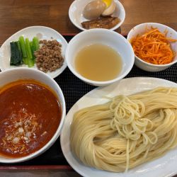 ネギ担々つけ麺　中盛➕特製