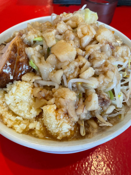 「ラーメン 小 ニンニクアブラ多め」@とんこつラーメン男盛の写真