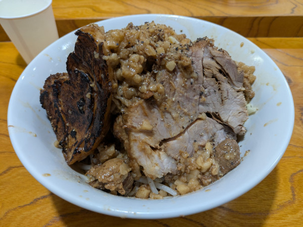 「汁なし(200g)＋炙り豚」@夢を語れ 長野の写真