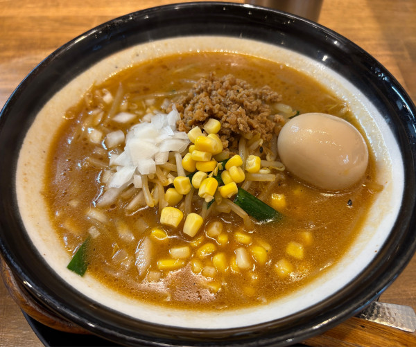 「味噌ラーメン＋ライスセット＋味付玉子」@味噌ラーメン専門店 日月堂 アトレ川越店の写真