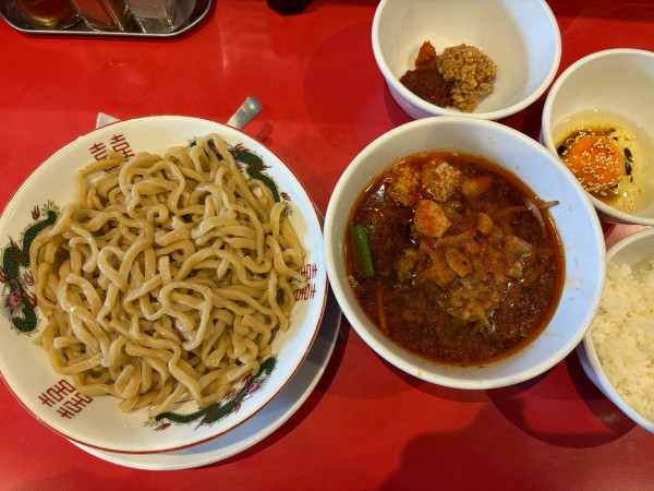 「辛スタミナつけめん、」@名古屋スタミナらーめん アブラカラメの写真