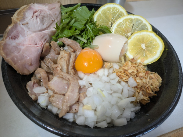 「【限定】塩レモンチーズまぜそば」@麺屋 扇 SENの写真