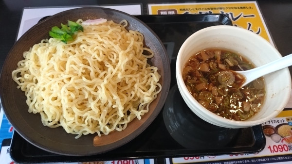 「つけめん(２玉・冷盛り・メンマ抜・740円)」@幸楽苑 秩父店の写真