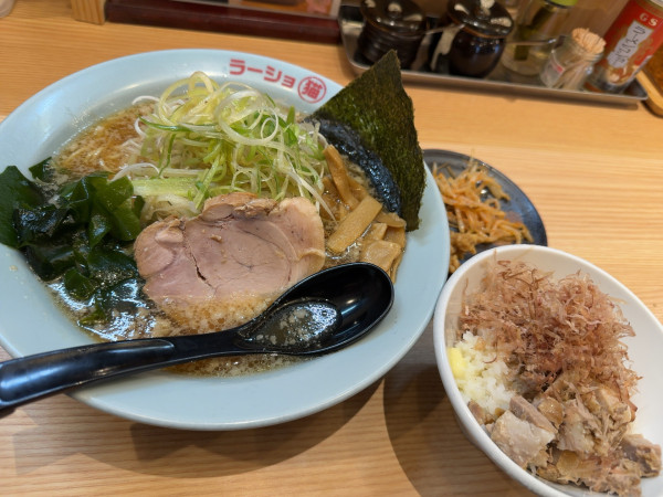 「ネギラーメン＋ニャンコ飯」@ラーショマルミャー 宇都宮店の写真