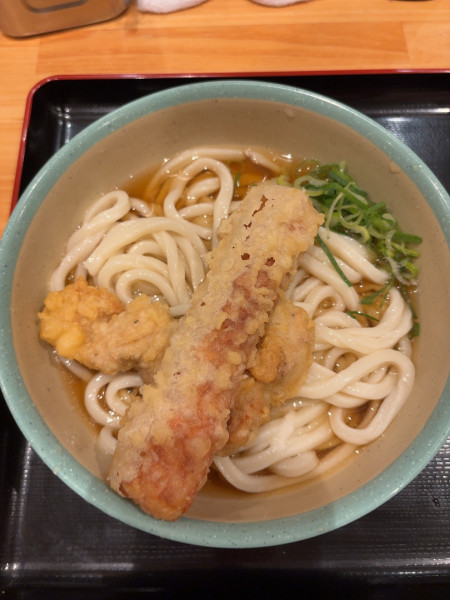 「冷「大」とり天ちくわぶっかけ」@おにやんま 渋谷パルコ店の写真