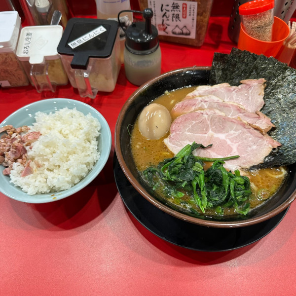 「鬼道家ラーメン 中盛+ライス ¥1,650」@鬼道家の写真