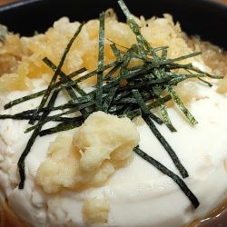 国産寄せ豆腐のたぬきそば（温）（720円）