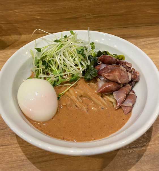 「[限定]富山滑川産蛍烏賊のまぜそば¥2000・他」@麺庵 利休の写真