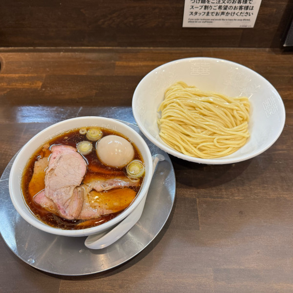 「つけ麺+肉増し味玉」@自家製麺 うるちの写真