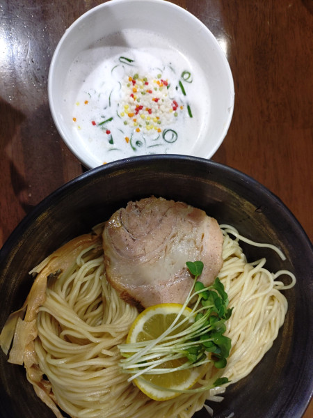 「限定　檸檬ペッパーつけ麺　1130円」@自家製多加水極太麺 ISAMIの写真