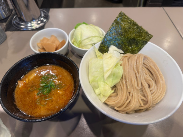 「海老つけ麺並、メンマ、キャベツ」@つけ麺 五ノ神製作所の写真