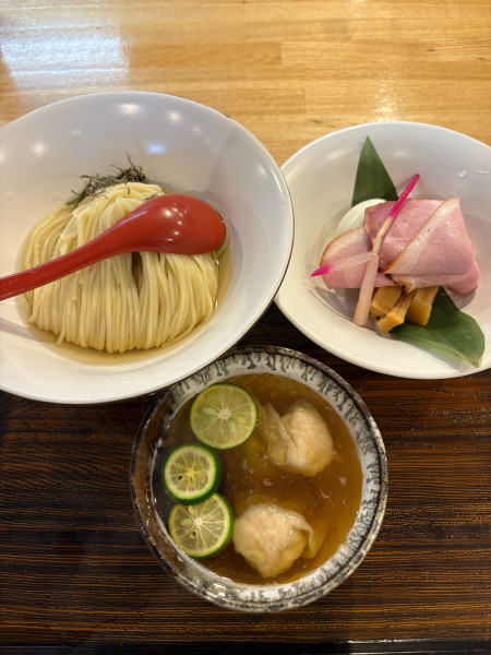 「特上白醤油つけ麺」@自家製麺 くろ松の写真