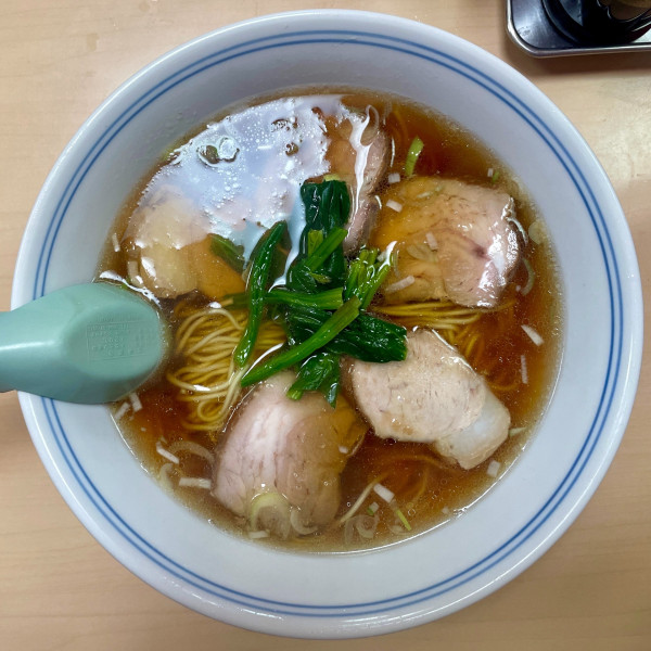 「キリンラガー ＋ ニラレバ炒め → チャーシューメン」@安楽の写真