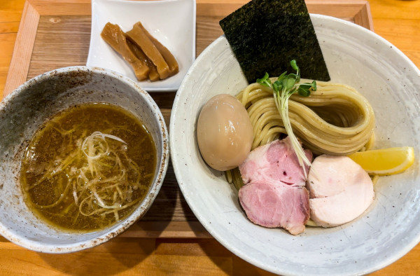 「味玉鶏魚介つけ麺 (+極太メンマ)」@MENYA NAKAGAWAの写真