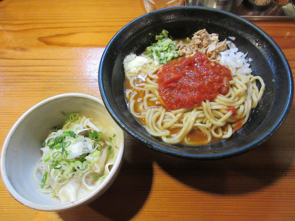 「えびまぜ（１０００円）＋水餃子３００円」@はりけんラーメン 南店の写真
