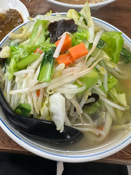 「タンメン+半チャーハン　1100円」@チーナン食堂の写真