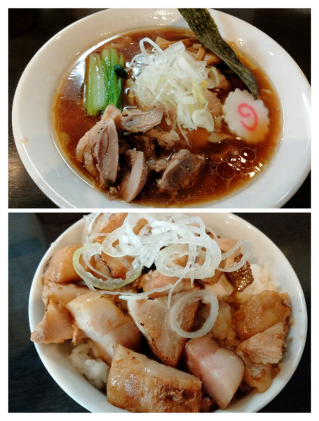 「ラーメン＋肉めし」@自家製麺ご藤の写真