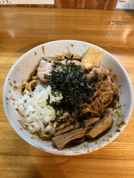 「たれそば(大盛り)+ほぐし肉」@中華そば136の写真