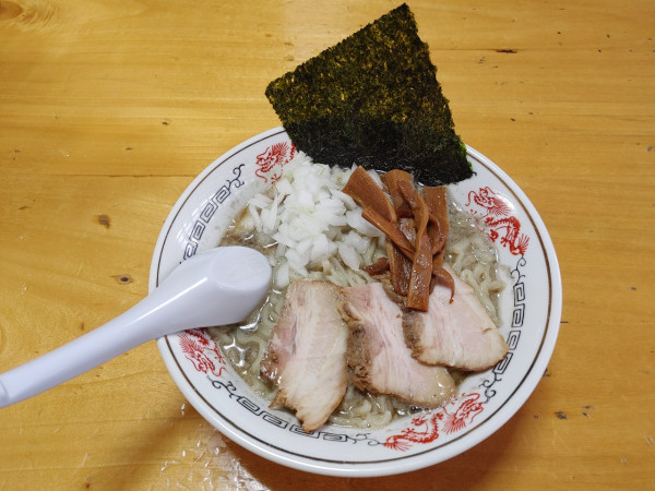 「背脂煮干中華　和え玉　900+300円」@福島屋の写真