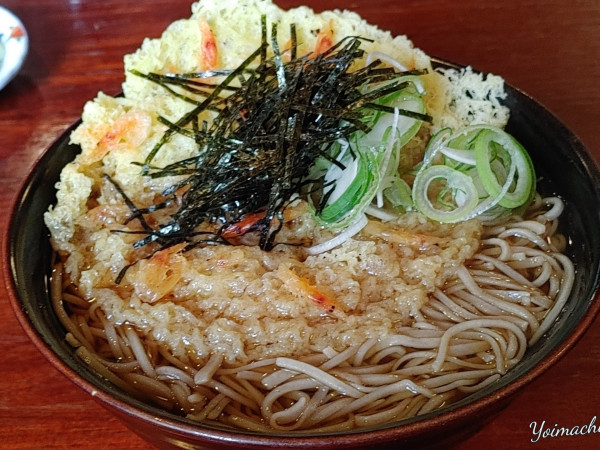 「天ぷらそば（850円）」@手打ち蕎麦 くるまやの写真