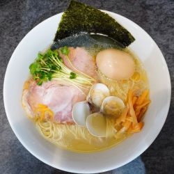 はまぐりそば〜塩〜＋味玉