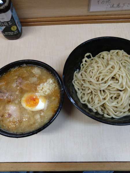 「みそつけ麺（ニンニクアブラ）」@ラーメン二郎 京成大久保店の写真