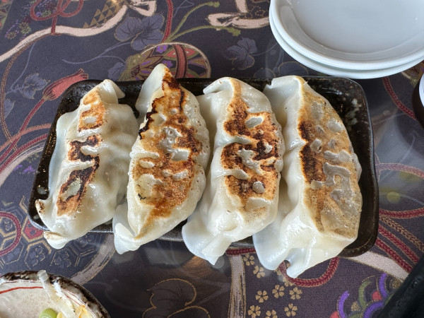 「三ツ矢堂の大餃子（4個）480円」@三ツ矢堂製麺 深谷花園店の写真