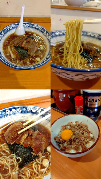 「『角煮らーめん+豚バラそぼろミニ丼(￥950+450)』」@らーめん いちの写真