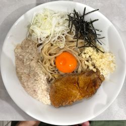 罪なきまぜそば＋ニンニク増し＋背脂増し