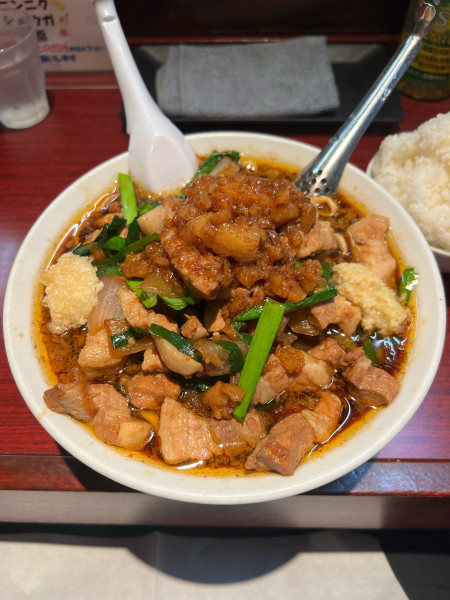 「スタ満　具まし　ライス」@元祖スタミナ満点らーめん すず鬼の写真