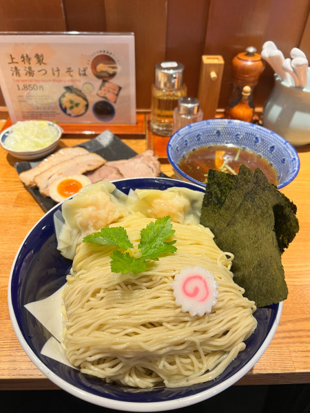 「上特製清湯つけそば 大盛り」@つけそば 神田勝本の写真