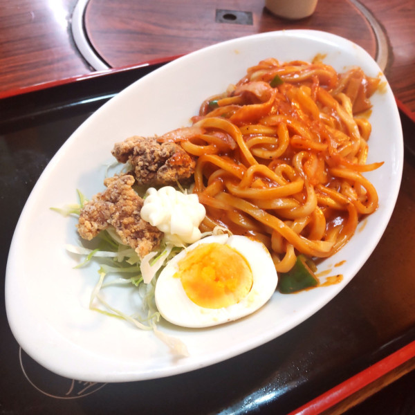 「ナポリタンうどん（￥1,050）」@そば処 廣栄屋の写真