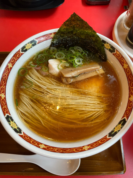 「中華そば＋塩からあげライス」@麺や食堂 本店の写真