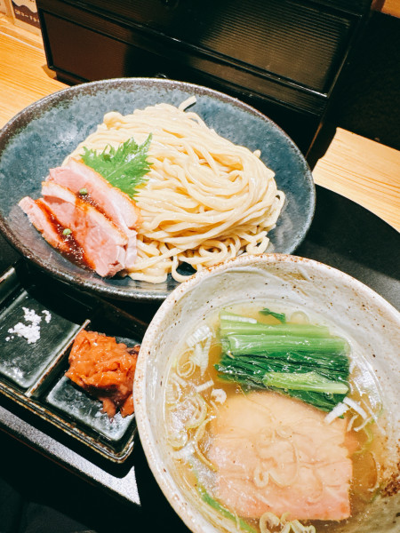 「紀州南高梅の紀州鴨手もみ塩つけめん」@鴨中華そば 楓の写真