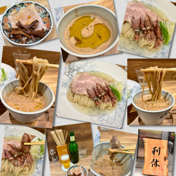 「【限定】蛍烏賊の冷たいつけそば〜富山県滑川産蛍烏賊 濃厚ve」@麺庵 利休の写真