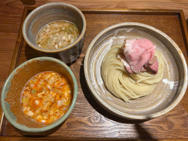 「つけ汁2種+サーロインご飯セット ¥2150」@あいだやの写真