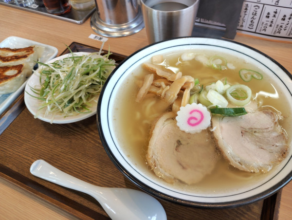 「佐野らーめん　ネギトッピング」@佐野ぎょうざ生姜ラーメン井岡屋 下戸祭店の写真
