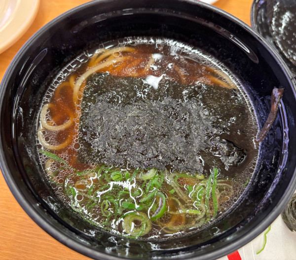 「[限定]昆布醤油ラーメン」@スシロー 新横浜店の写真
