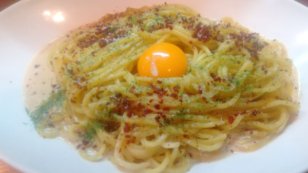 「まぜそばカルボンチーノ」@麺飯 熊猫の写真