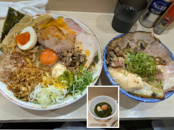 「【限定】坦々まぜそば➕特盛➕チャーシュー丼」@手揉み中華そば 中村の写真