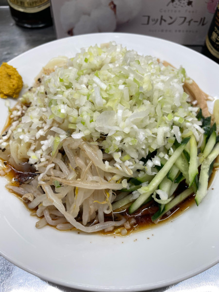 「冷やし中華 ワンタン コマネギ」@中華そば みたかの写真