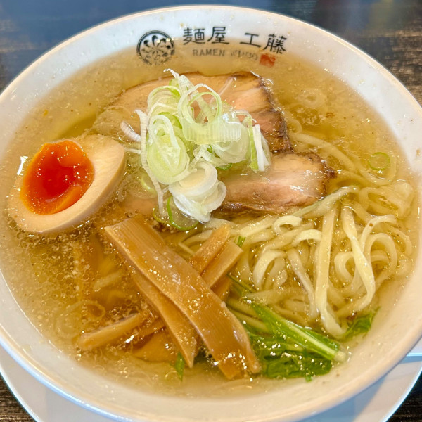 「塩ラーメン＋手包み餃子３個」@手打ち中華蕎麦 麺屋 工藤の写真