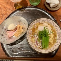 ラーメンコース (煮干しと宍道湖しじみのらぁ麺)