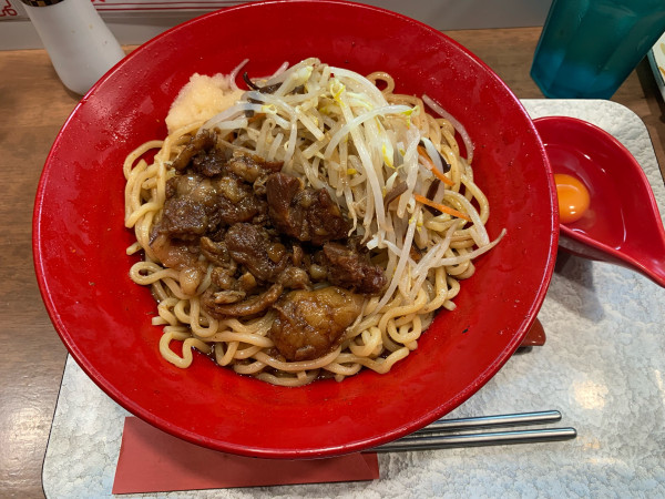 「牛すじぶっかけ (1,200円)」@らーめんしょっぷ 中吉の写真