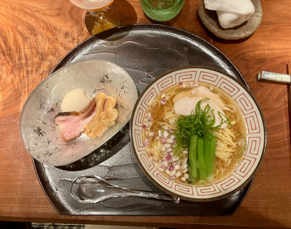 「ラーメンコース (煮干しと宍道湖しじみのらぁ麺)」@らぁ麺かりよん（仮）の写真