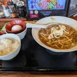 あんかけらーめん　たまかけ定食