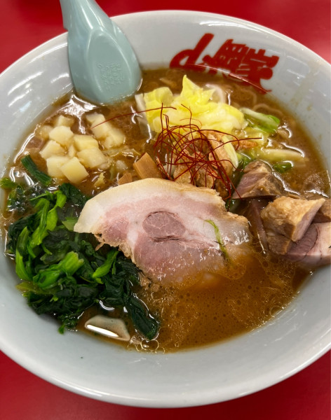 「カレーとんこつラーメン」@ラーメン山岡家 土浦店の写真