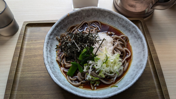 「冷やしとろろ蕎麦、大盛」@立ち食いそば 噛む。の写真