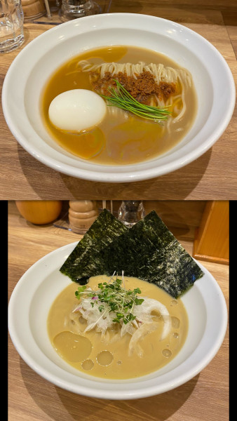 「[限定] 冷やしの２杯 (共に麵ハーフで¥1350ずつ)」@麺庵 利休の写真